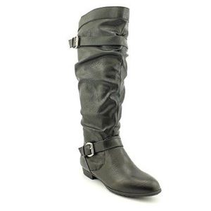 Rampage women’s black knee flat boots